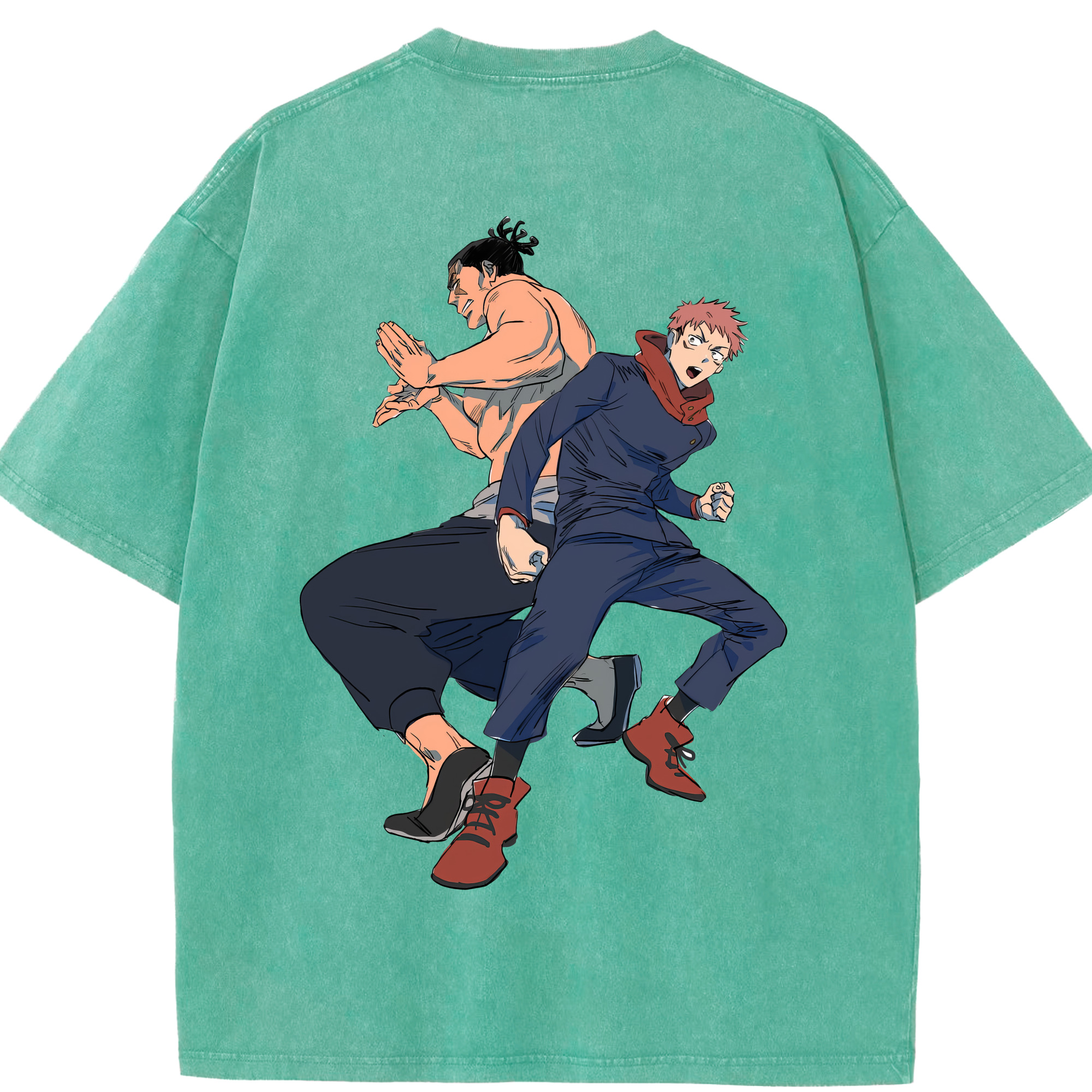 （画像用） 呪術廻戦 Jujutsu Kaisen 綿100% ヴィンテージ風 半袖Tシャツ（背面プリント）